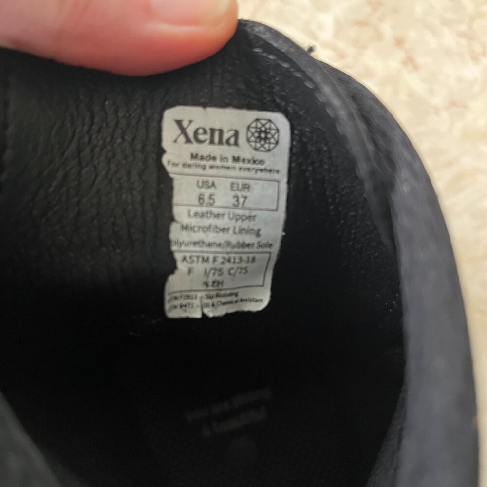 Xena Weathered Inertia Sz 6.5 Womens Steel Toe Safety Boot Black Leather - Picture 7 of 14